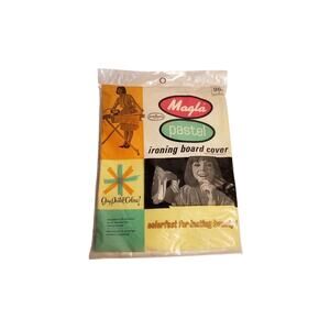 Vtg MAGLA #866 1970s Retro Pastel Ironing Board Cover Original Package Unopened